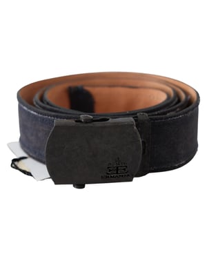 Ermanno Scervino Blauwe Leren Ratchet Buckle Riem