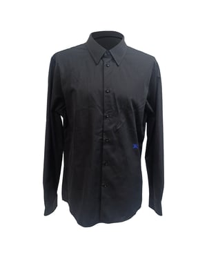 Burberry EKD-geborduurd Shirt in Zwarte Katoen