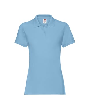 Fruit of the Loom Dames/Dames Premium Effen Poloshirt (Hemelsblauw)