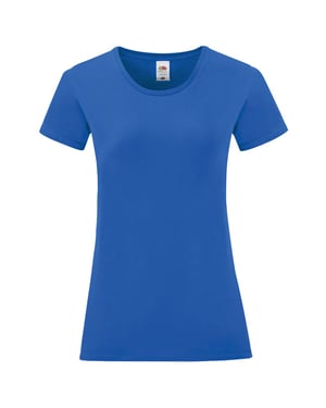 Fruit of the Loom Dames/Dames Iconic Combed Cotton T-shirt (Koningsblauw)