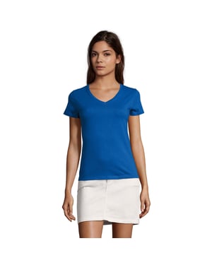 SOLS Dames/Dames Imperial V Hals T-shirt (Koningsblauw)