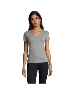 SOLS Dames/Dames Imperial V Hals T-shirt (Grijze Melange)