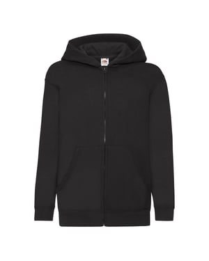 Fruit of the Loom Kinder/Kids Klassiek Jasje met Capuchon (Zwart)