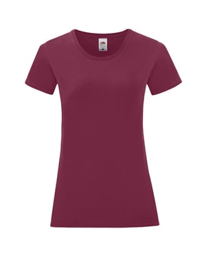 Fruit of the Loom Dames/Dames Iconic Combed Cotton T-shirt (Bourgondië)