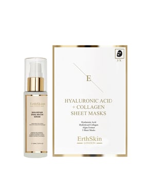 Huidherstel Slakkenmuceïn Serum 60ml + Hyaluronzuur & Collageen Masker (3 Bladen)