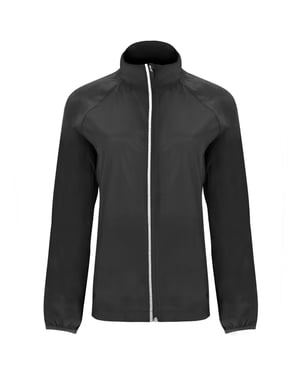 Roly Dames/Dames Glasgow Packaway Slim Windjack (Zwart)