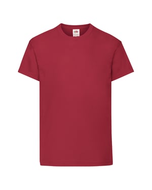 Fruit of the Loom Origineel T-shirt voor kinderen (Baksteen Rood)