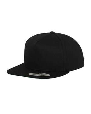 Flexfit Klassieke 5 Paneel Snapback Cap (Zwart)