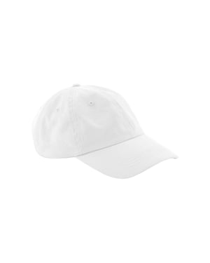 Beechfield Baseballpet met Paneel van Biologisch Katoen (Wit)