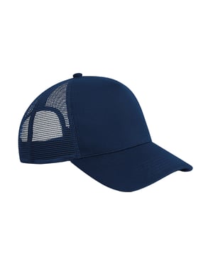 Beechfield Unisex Microknit Snapback Trucker Cap voor volwassenen (Franse marine)