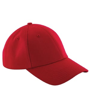 Beechfield Unisex Authentieke 6 Paneel Honkbalpet (Klassiek rood)