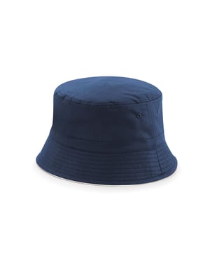 Beechfield Unisex omkeerbare emmerhoed voor volwassenen (Franse marine / Wit)
