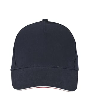 SOLS Longchamp Contrast Baseball Cap (Franse marine)