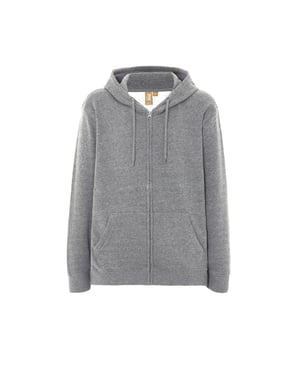 JHK Unisex Fuji Hoodie met volledige rits voor volwassenen (Grijze Melange)