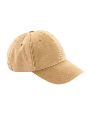 Beechfield Vintage baseballpet met laag profiel (Mosterd)