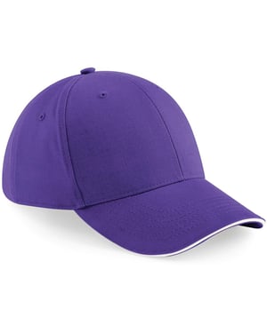 Beechfield Volwassenen Unisex Athleisure Cotton Baseball Cap (Paars/Wit)