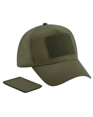 Beechfield Unisex Volwassen Verwijderbare Flard Honkbalpet (Militair Groen)