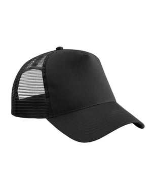 Beechfield Kinder/Kids Snapback Trucker Cap (Zwart)