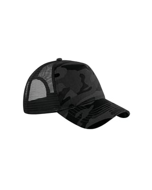 Beechfield Camo Snapback Trucker-cap voor volwassenen (Middernacht)