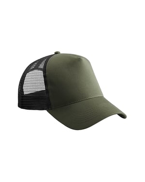 Beechfield Kinder/Kids Snapback Trucker Cap (Olijf/Zwart)