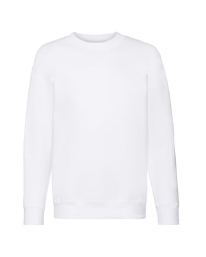 Fruit of the Loom Kinder/Kids Premium Sweatshirt met Inzetstuk (Wit)
