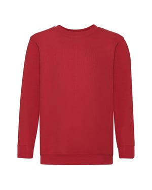 Fruit of the Loom Kinder/Kids Klassiek Sweatshirt met Inzet (Rood)