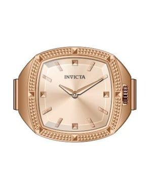 Invicta Mini Ring 50639 Dameshorloge - Quartz Uurwerk - Roestvrij Staal met Roze Gouden Wijzerplaat - 23 mm