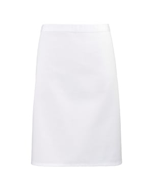 Premier Unisex Volwassenencollectie Halflang Taille Schort (Wit)