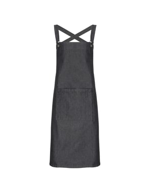 Premier Barista Slabbenschort met gekruiste rug (Zwarte denim)