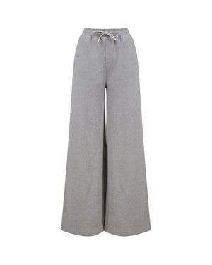 SF Women Dames/Dames Mode Duurzame Joggingbroek Met Wijde Pijpen (Heide Grijs)