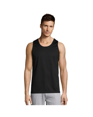 SOLS Heren Sportieve Tank Top (Zwart)