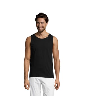 SOLS Heren Justin Tank Top (Diep zwart)