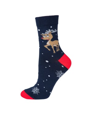 Floso Dames/Dames Rendier Kerst Sokken (Set van 2) (Marine, Rood)