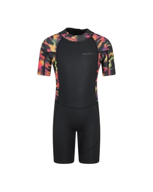 Mountain Warehouse Wetsuit met korte print voor kinderen (Rood)