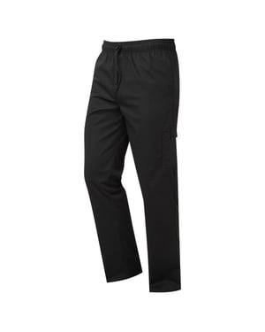Premier Unisex Volwassenen Chef-koks Essentiële Cargo Pocket Broek (Zwart)