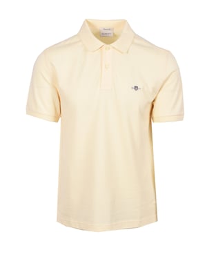 GANT REG SHIELD SS PIQUE POLO SHIRT VANILLA YELLOW