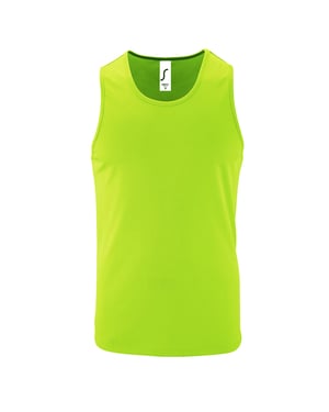 SOLS Heren Sportieve Tank Top (Neon Groen)