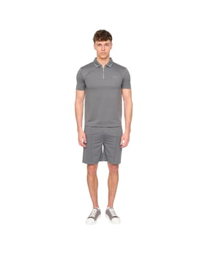 Duck and Cover Heren Medford Pintuck Everyday Polo en Shorts Set (Grijs)