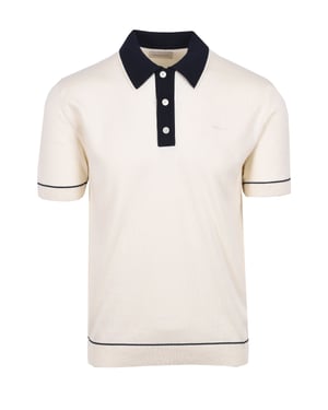 GANT COTTON MODAL KNITTED POLO CREAM