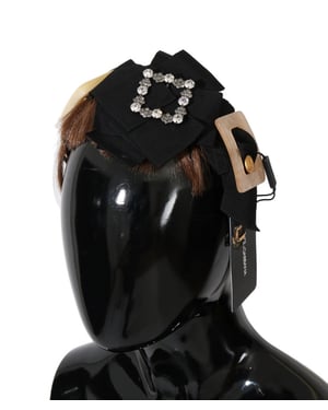 Dolce & Gabbana Clear Crystal Brown Hair Women's Headband