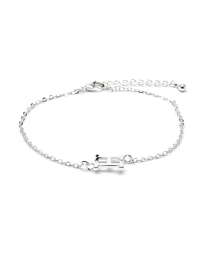 Luxenter Armband met zilveren afwerking - Alphabet