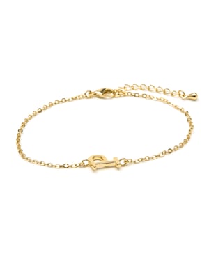 Luxenter Armband met 18-karaats geelgouden afwerking - Alphabet
