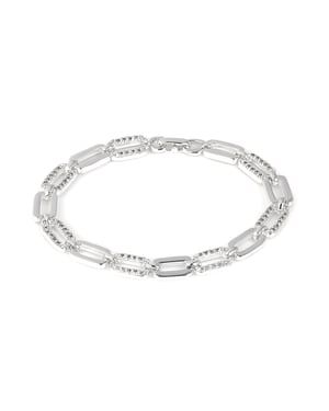 Luxenter Armband met glanzende zirkonia, afwerking in rhodium - Asgoth