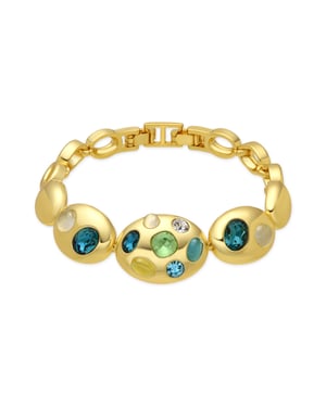 Luxenter Armband met 18-karaats geelgouden afwerking en veelkleurig kristal - Alik