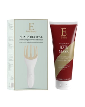 Hyaluronzuur & Collageen Haarmasker 250ml + Scalp Revival Stimulerende Elektronische Massager