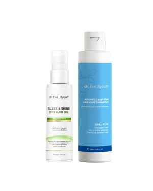 GEAVANCEERDE KERATINE HAARVERZORGING SHAMPOO 100ML + SLEEK & SHINE DROGE HAAROLIE 60ML