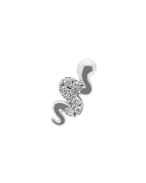 Luxenter Piercing met glanzende zirkonia, afgewerkt in 925 sterling zilver - Camum