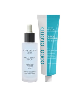 Coco Cloud Cream Cleanser 100ml + Hyaluronzuur + CBD Hydratatieversterker Serum 30ml
