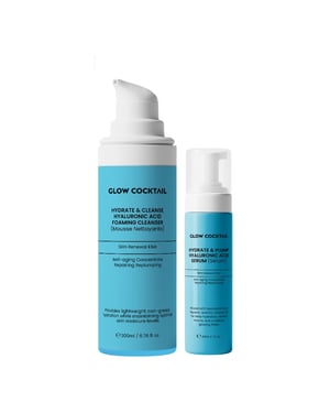 Hydrate & Reinigen Hyaluronzuur Schuimende Reinigingsgel 200ml + Hydrate & Verstevig Hyaluronzuur Serum 30ml