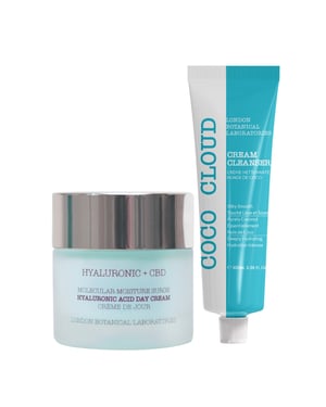 Coco Cloud Cream Cleanser 100ml + Hyaluronzuur + Cbd | Moleculaire Hydratatiepomp Hyaluronzuur Dagcrème 50ml